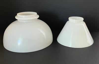 Sale Photo Thumbnail #175: Antique blown glass shades