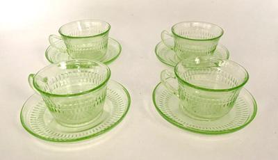 Sale Photo Thumbnail #165: Depression Uranium glass