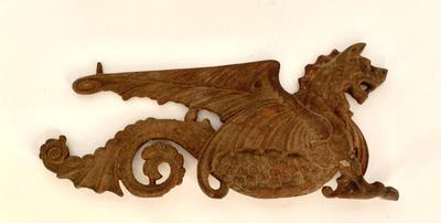 Sale Photo Thumbnail #166: Funky cast iron griffin 