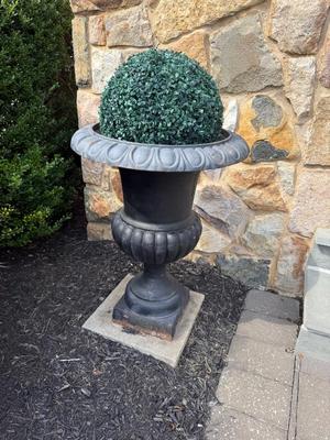 Pair of Metal Planters -  30”h x 22”w