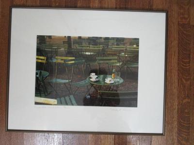 Sale Photo Thumbnail #70: Original photograph by Wendy Werner of Paris outdoor cafe scene.  Called "Suspended Conversation"