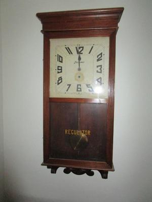 Sale Photo Thumbnail #34: Wall Clock - Regulator style, Sessions. 38"Hx16"W