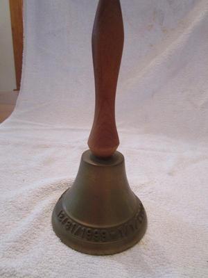 Sale Photo Thumbnail #80: Hand bell marking turn of century. 