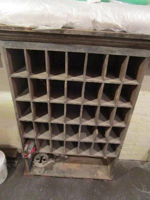Unfinished wooden storage unit - perfect for wine storage