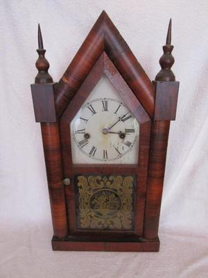 Sale Photo Thumbnail #24: Mantle Clock - The Waterbury Clock Co, Waterbury Conn, Chime, Wood - 19½'H x 10"W
