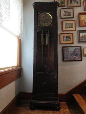 Sale Photo Thumbnail #21: Grandfather’s clock (ca 1880) -
Wood clock of German style. Late 1800's. Dimensions 79" H, 20" W, 10" D, Works perfectly..  
