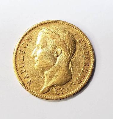 1812 a french 40 francs gold coin