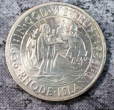 1936 rhode island commemorative tercentenary half dollar coin