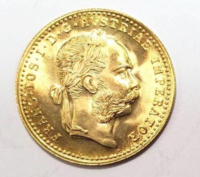 Austrian 1 ducat gold coin restrike dated 1915
