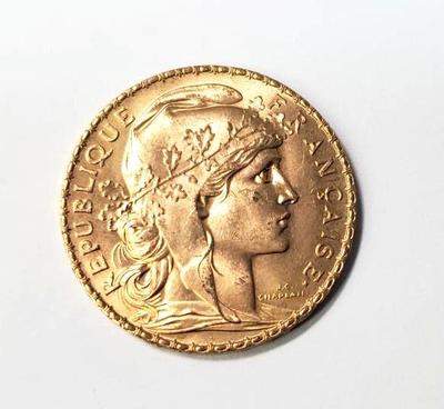 1907 french 20 francs gold coin