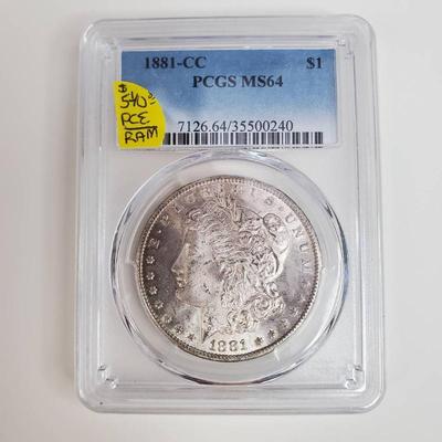 1881 cc morgan silver dollar