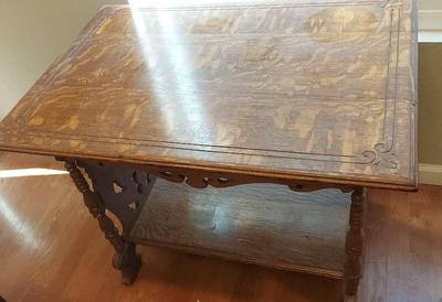 UNIQUE CARVED SIDE TABLE