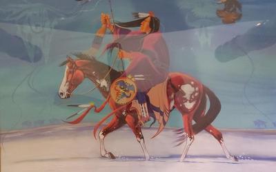SIGNED AND NUMBERED GEORGE FLETT BUFFALO HUNT PRINT