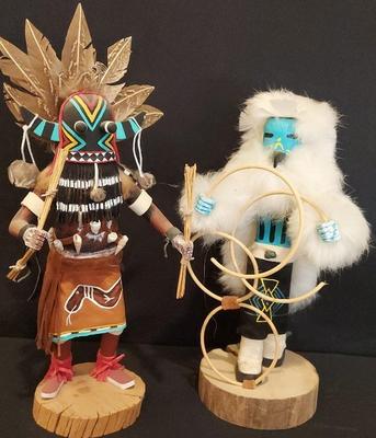 VINTAGE NATIVE AMERICAN KACHINA AND HOOP DANCER