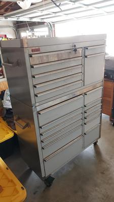 CSPS TOOL BOX, FILLED WITH  CRAFTSMAN TOOLS AND MORE