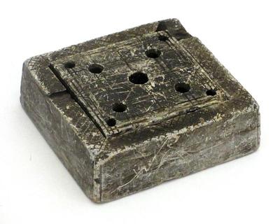 Sale Photo Thumbnail #41: Rare early folk art soapstone inkwell