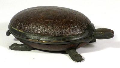 Sale Photo Thumbnail #65: Bronze and leather turtle box