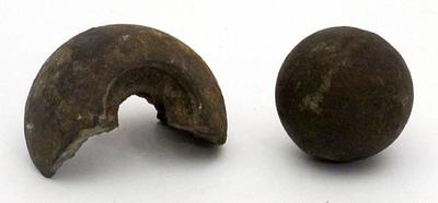 Sale Photo Thumbnail #21: Civil War shell fragment and cannonball