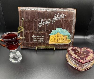Lot San Antonio Snapshots Souvenir Book , Ruby Flash Winona, MN Cup & Wallace, NE Souvenir Heart Box
Lot #: 110