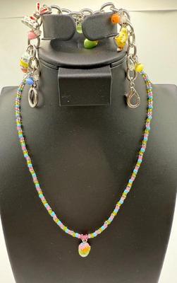 Easter Costume Jewelry- Necklace & Bracelet
Lot #: 129