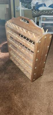 Antique thread spool "mega-holder"