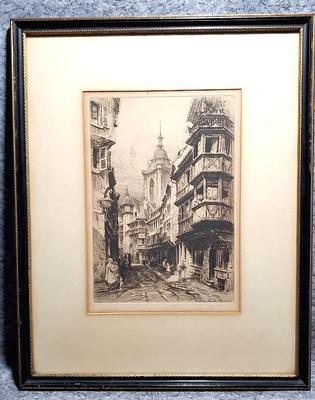 Charles f pinet engraving rue des marchands