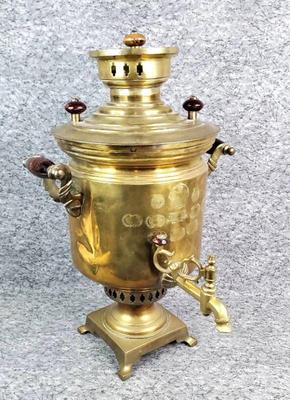 Russian brass samovar