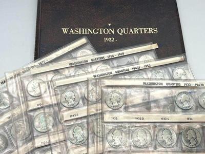 (70+) 90% Silver 1964 & Earlier Washington Quarter Collection