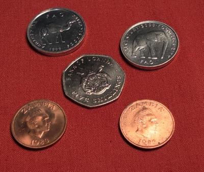 Coins From Somalia, Uganda & Zambia
