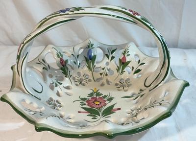 Porcelain Floral Basket