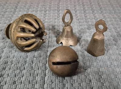 Vintage Elephant Claw Brass Bell Plus