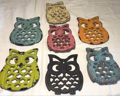 Cast Iron Owl Trivets
