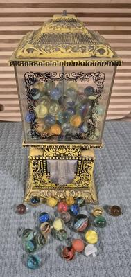 Faux Gumball Machine W/Marbles