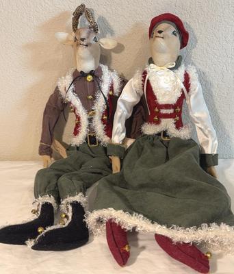 Handcrafted Reindeer Shelf Sitters