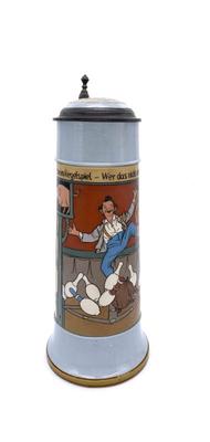 Sale Photo Thumbnail #34: Antique Mettlach  14 1/2” stein