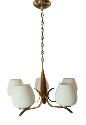 Sale Photo Thumbnail #7: Mid-Century Moe Lighting chandelier 