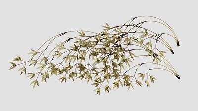 Sale Photo Thumbnail #18: Curtis Jere  “ Bamboo Leaves” brass wall sculpture 