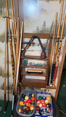 Pool Balls & Vintage Billiards Equipment