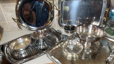 Kromex & Silver Plate Vintage Serving Ware
