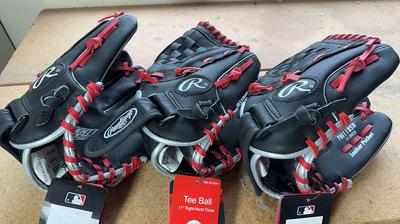 Three New Rawlings Youth Baseball Gloves