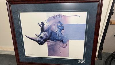 Xohan Rosenberg Bhejane Rhino Art Print