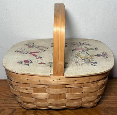 Antique Black Americana Picnic Basket