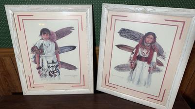 Lee Rommel Indian Girl Framed Prints
