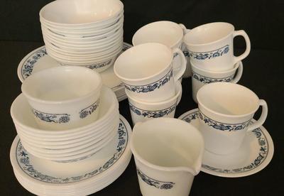 "OLD TOWN BLUE" DISHES BY CORNING