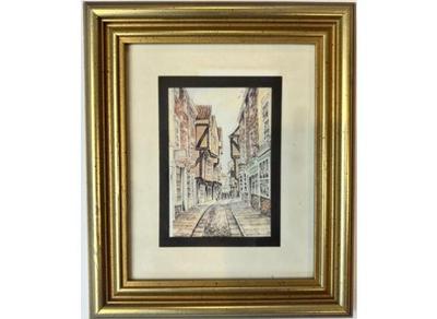 Small Framed Print - "The Shambles" York, England By Douglas A. Heald