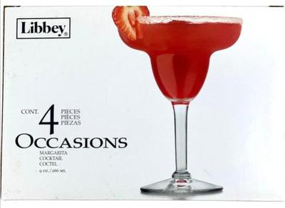4 Pc Libby Margarita Cocktail Glass 9oz