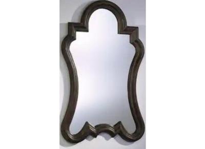 Large Wood Framed Mirror with Distinctive Shape - roughly 4 ft high x 2.5 ft wide