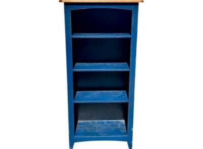 Blue Wooden Shelf With Natural Maple Surface