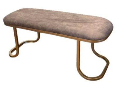 Small Upholstered & Metal Bench