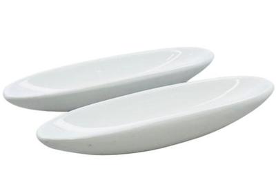 Porcelain Olive Trays - Matching Pair - Eight Inches Each